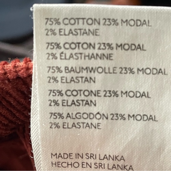 ANTHROPOLOGIE MAEVE The Colette Terracotta Corduroy - Picture 5 of 9